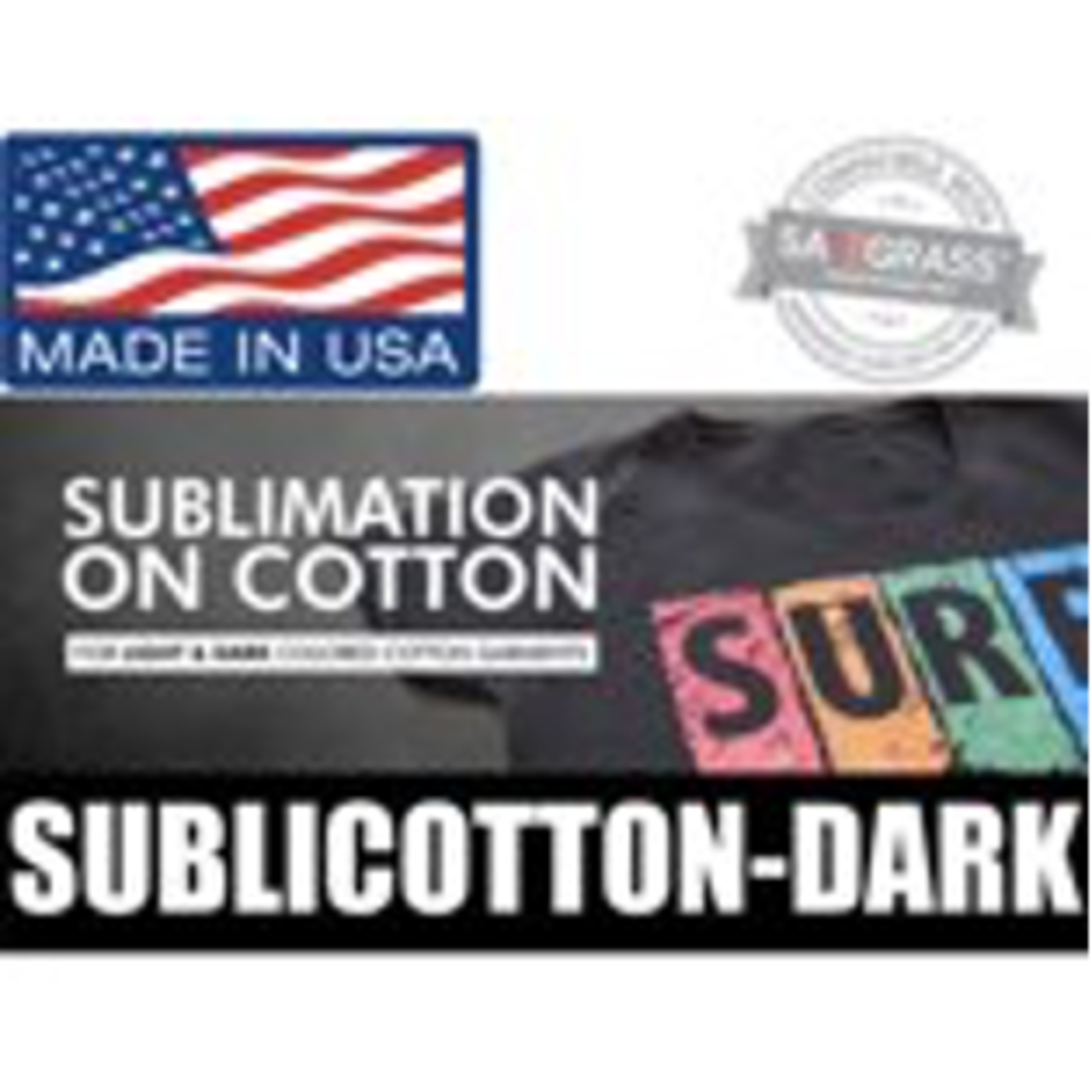 SUBLICOTTON DARK TRANSFER PAPER 10 Sheets A4 PK 8.27"X11.69" Sublimation Paper for Cotton #1, Print With Sublimation Inks